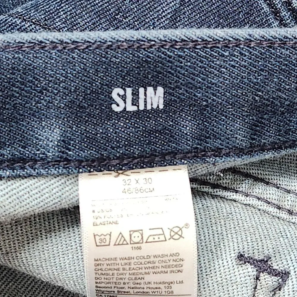 Banana Republic Traveler Slim Jeans Mens 32x30 Blue Slim Straight Stretch Denim
